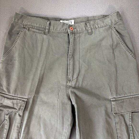 VINTAGE Bugle Boy Pants Men’s 36 Green Baggy Cargo Skater Grunge Y2K Relaxed 90s - Picture 2 of 16